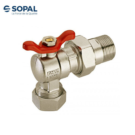 VANNE COUDE A VISSER 3/4" PEX20 MALE DE  SOPAL