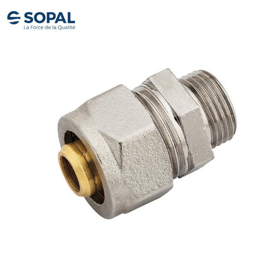 RACCORD 3/8" M PEX16 A VISSER DE SOPAL