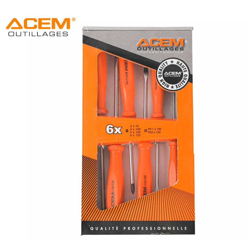 JEU TOURNE VIS 6PCS ACEM